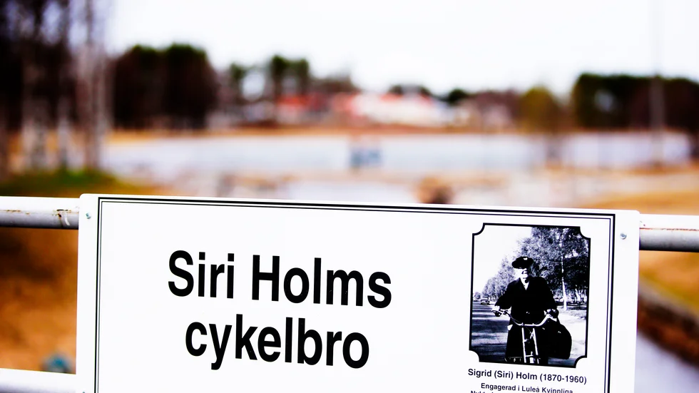 Siri Holms cykelbro vid Lulsundet i Luleå.