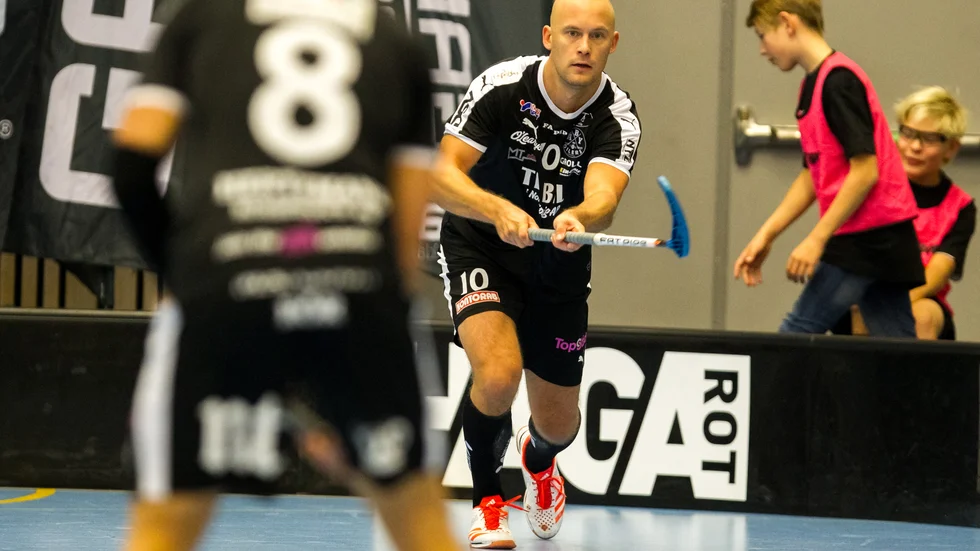Mathias Pettersson gjorde två mål för Åby i förlustmatchen i Ljungby.