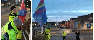 Samisk flagga hissades utanför kommunhuset