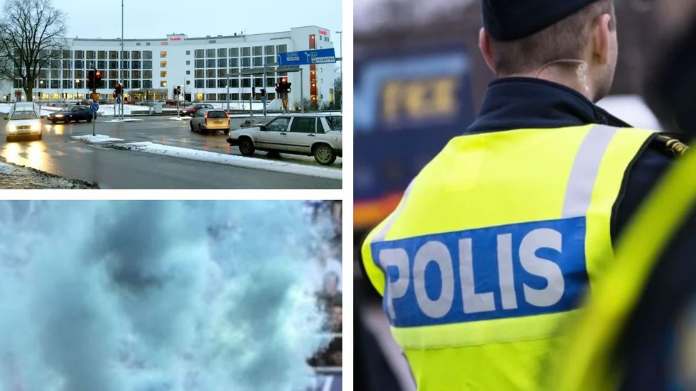 En 21-årig man har dömts för att ha tänt en rökbomb i närheten av Scandic hotell city. 