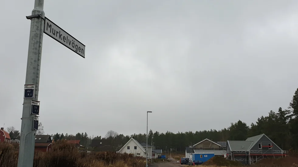 Här på Murkelvägen finns flera byggarbetsplatser.