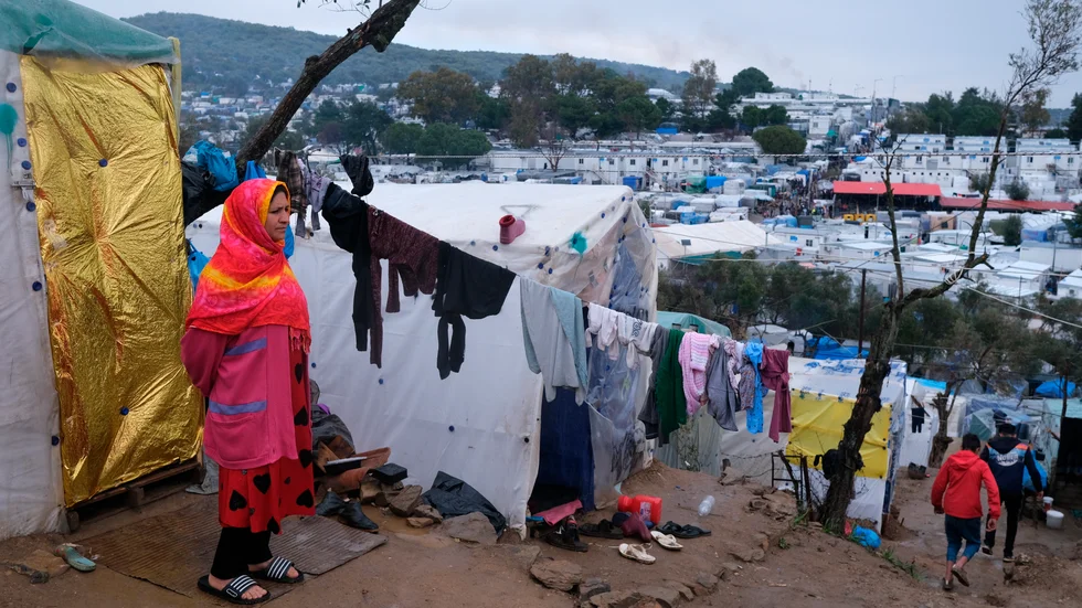Lägret Moria på den grekiska ön Lesbos – ett av de läger som pekats ut som extra sårbara för covid-19. Arkivbild.