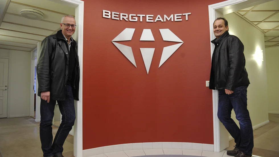 2010 blev Bergteamet och Skelleftebränslen klassade som Superföretag av Veckans affärer, här Bergteamets dåvarande vd Christer Gyllengahm (t v) och Skelleftebränslens vd Per-Erik Jakobsson.