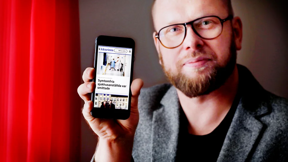 Nya kkuriren-appen är både snabbare och enklare. Dessutom är inloggningen mer stabil, berättar Jens Werner, onlinechef på Katrineholms-Kuriren.