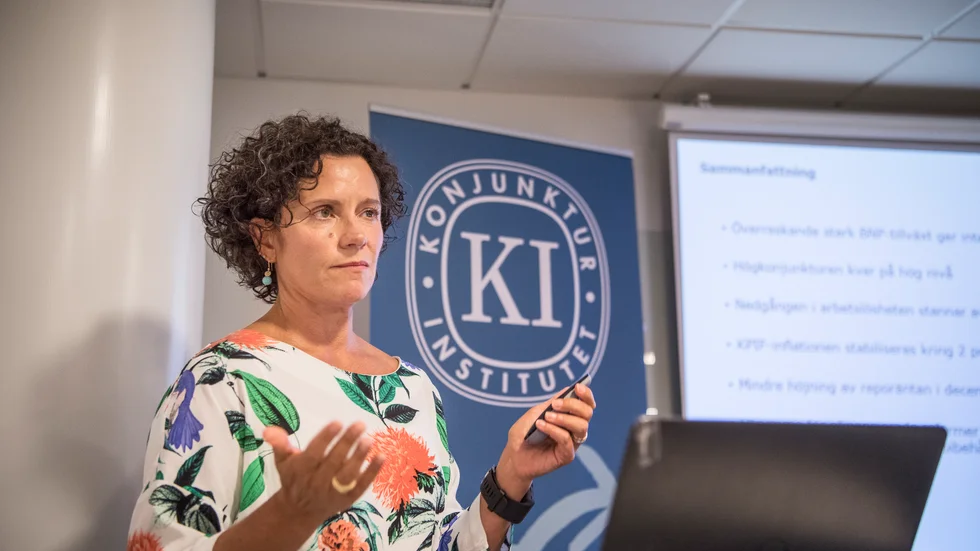 Konjunkturinstitutets prognoschef Ylva Hedén Westerdahl. Arkivbild.