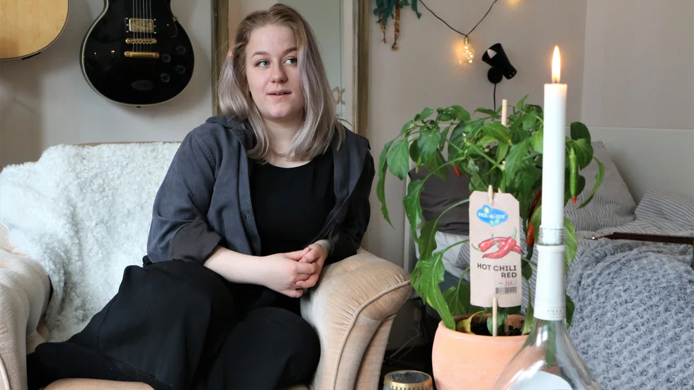 "Jag skriver främst låttexer på engelska, men även på svenska och holländska", säger Malin Verheij, Piteå.