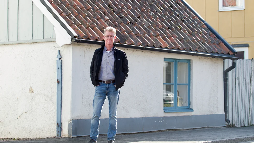 Frank Palm har rustat upp det lilla båthuset på Slottsgatan och öppnat Tummens bed and breakfast.