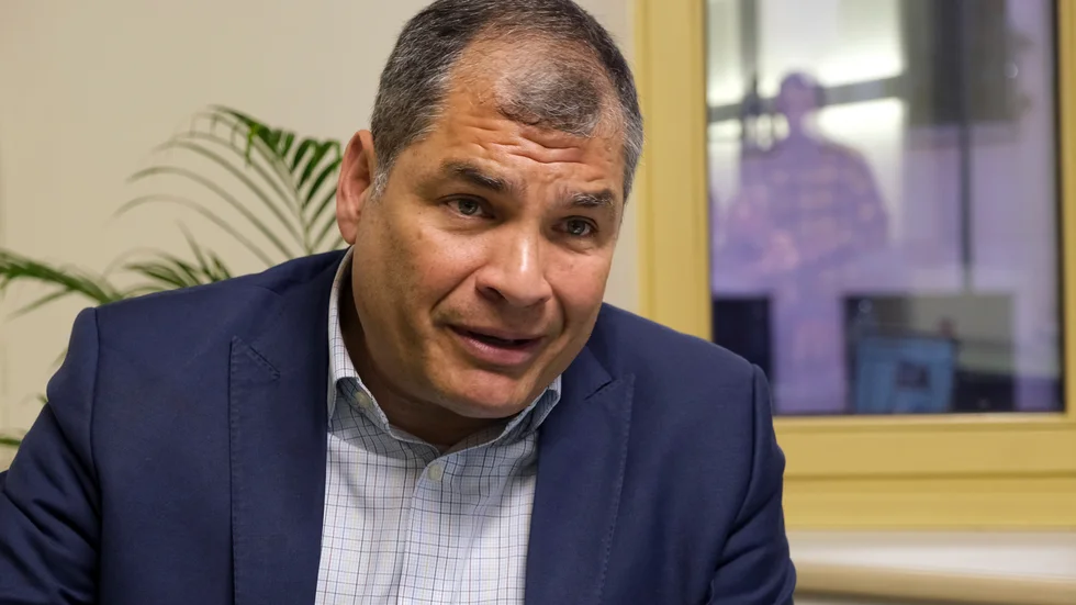 Ecuadors tidigare president Rafael Correa dömdes till 8 års fängelse i sin frånvaro. Domen rör korruption. Arkivbild.