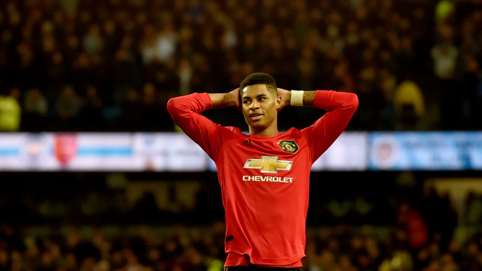 Manchester United-stjärnan Marcus Rashford ser till att hungriga skolbarn får mat. Arkivbild.