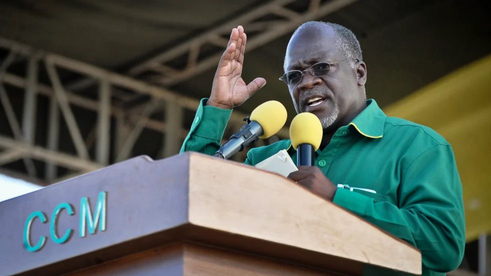 Tanzanias president presidenten John Magufulis och hans regering har anklagats för att tysta avvikande åsikter och trakassera politiska motståndare. Arkivbild.