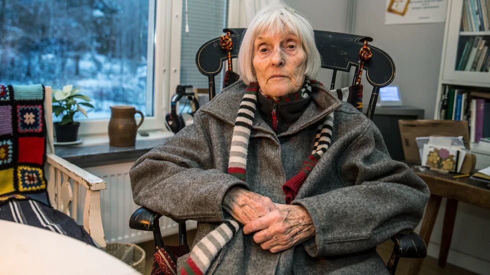 Ingrid Sjöstrand har gått ur tiden, 97 år gammal. Bilden togs i december 2017.