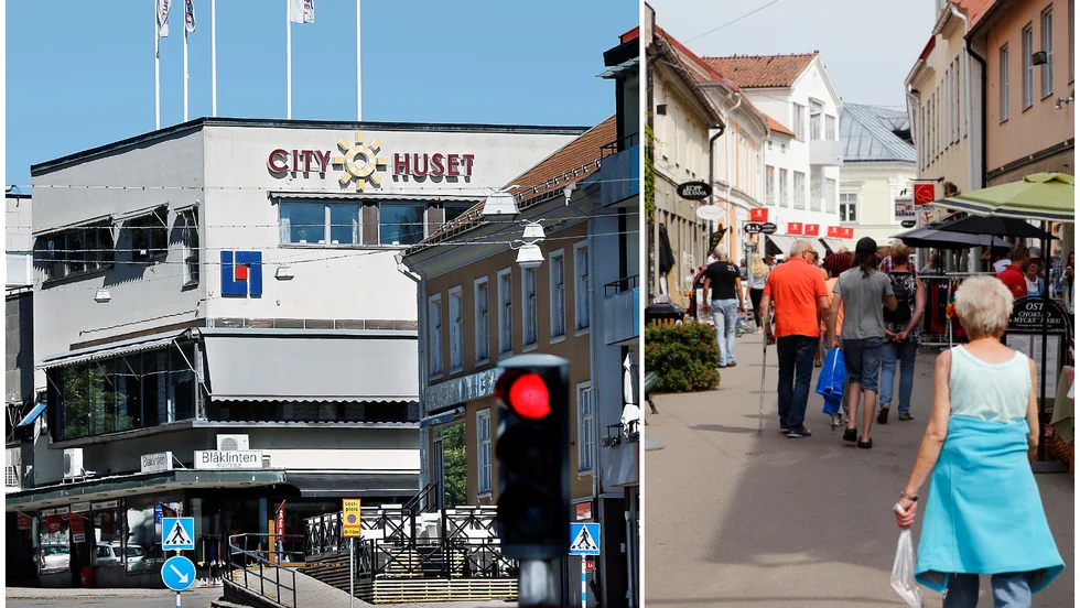 Motala centrum och Vadstena centrum.