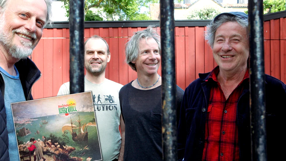 Tomas Johansson, Ulf Axelsson, Samuel Åberg och Fredrik Blomgren – ett musikkollektiv som har svårt att hålla enad front.