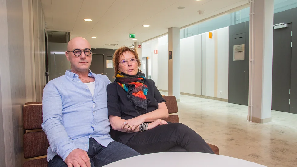 Annika Lahti tillsammans med sambon Mikael Rydén.