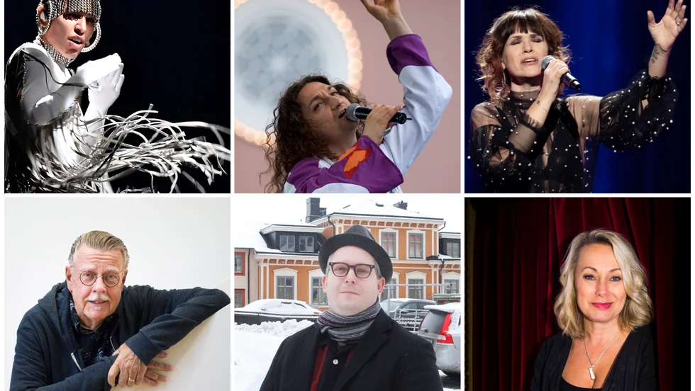 Arrangerande Nicklas Lindström (i hatt) hoppas att visfestivalen kan boka om årets planerade artister till nästa år, exempelvis Loreen, Thomas Di Leva, Cecilia Wennersten och Louise Hoffsten.