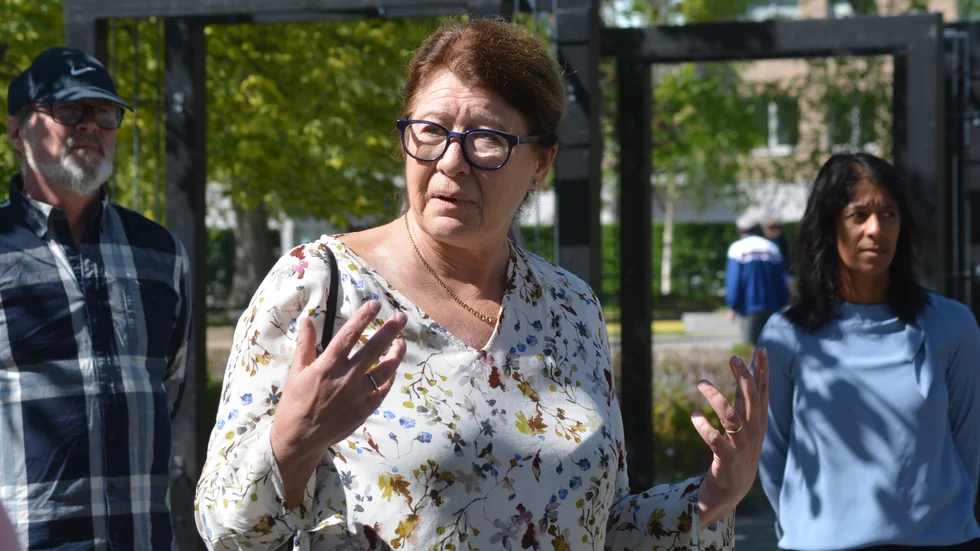 Maria Lingehall, sjukhussamordnare, Skellefteå pekade på det allvarliga läget under rådande coronapandemi. 