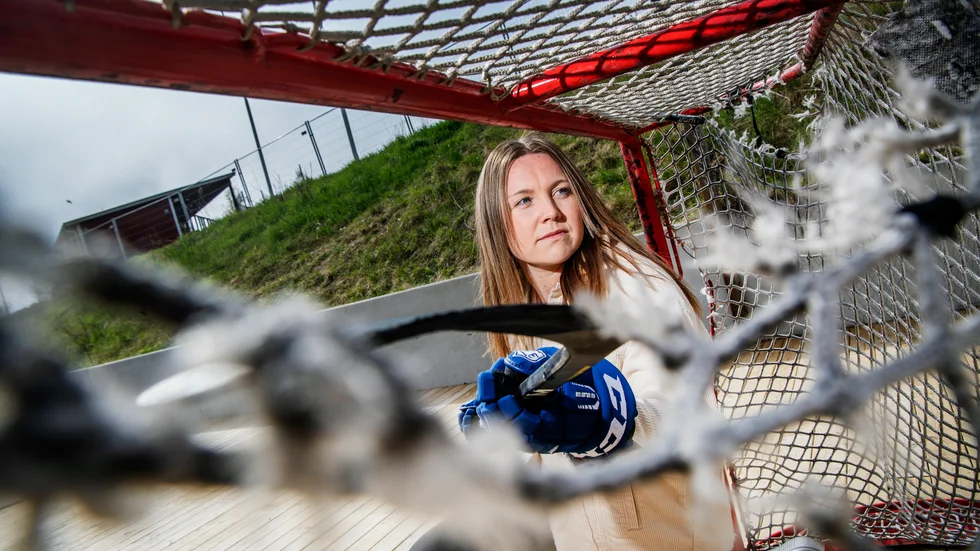 Leksands Hanna Sköld deltog i tandskyddsprojektet som syftar till att minska hjärnskakningar inom ishockeyn.