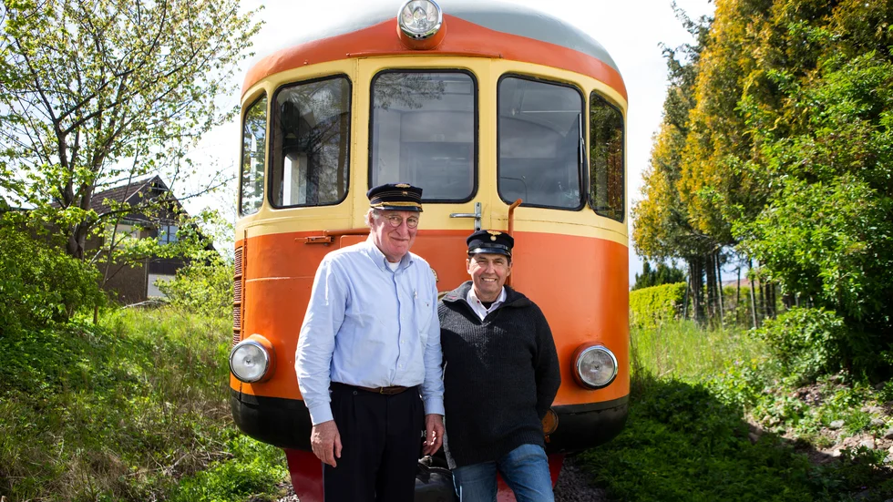 Bo Andreasson och Magnus Reimhagen ser fram emot sommarens turer med föreningens veterantåg.