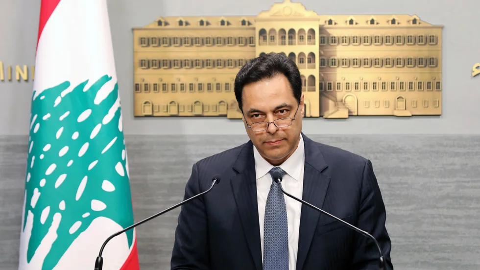 Libanons premiärminister Hassan Diab varnar för matkris. Arkivbild.