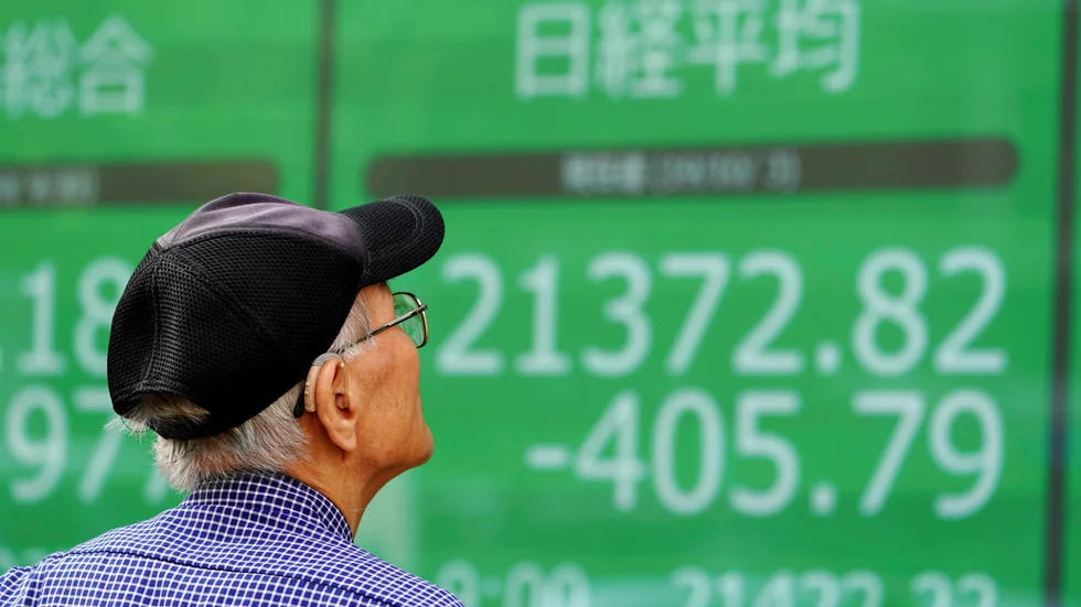 Nikkei225-index i Japan. Arkivbild.