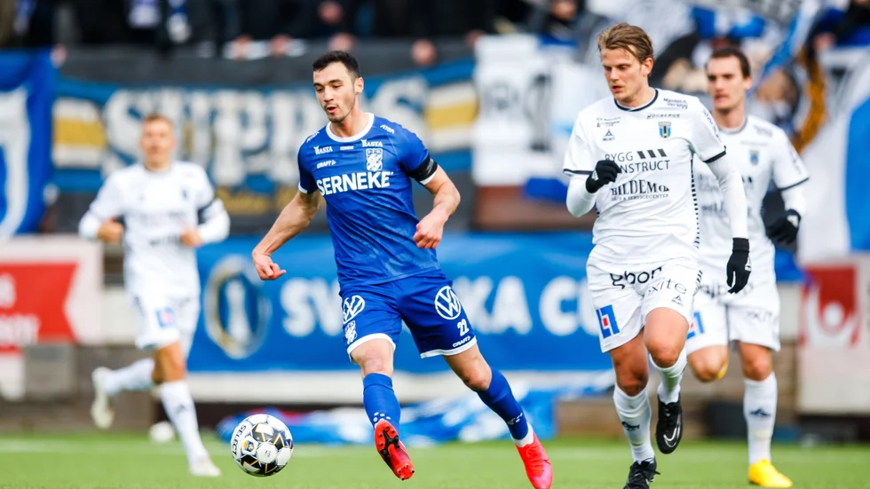 Tim Björkström i cupmatchen mot IFK Göteborg. 