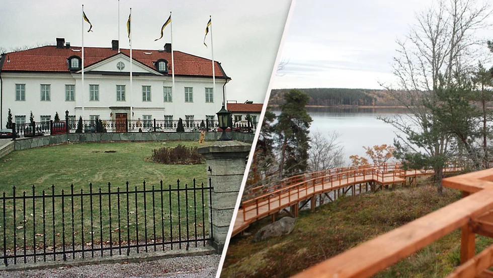 Kroppen hittades enligt polisen sju–åtta meter ut i vattnet nedanför Ulvhälls herrgård.