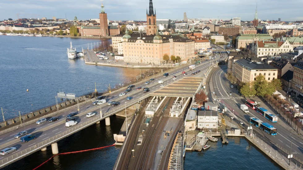 Trafiken minskade med nästan 20 procent i Stockholm under skärtorsdagen. Arkivbild.