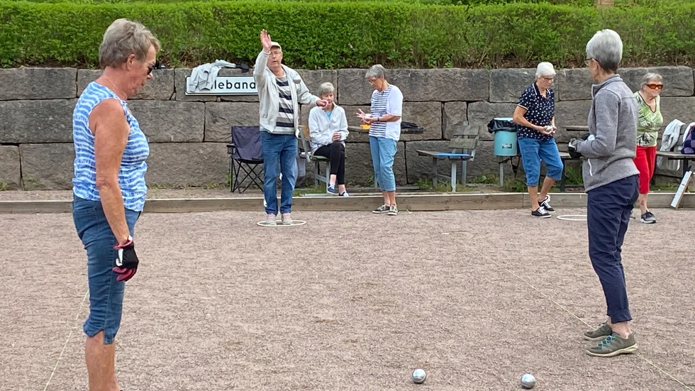 Boulespelet i Källängsparken är en av aktiviteterna hos SPF i Vimmerby som har kommit igång.
