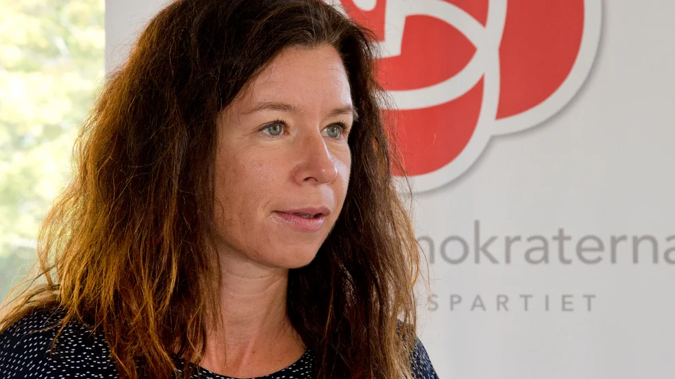 Eva Lindh var en av talarna under Socialdemokraternas digitala första maj.