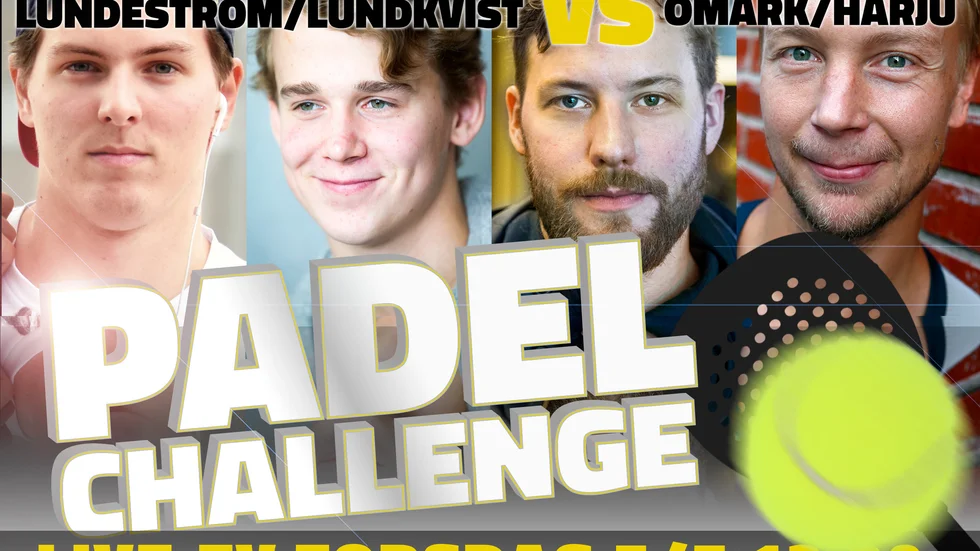 Isac Lundeström och Nils Lundkvist mot Linus Omark och Johan Harju. Uppställningen i Padel challenge är stark. "Vi är absolut favoriter", säger Isac Lundeström.