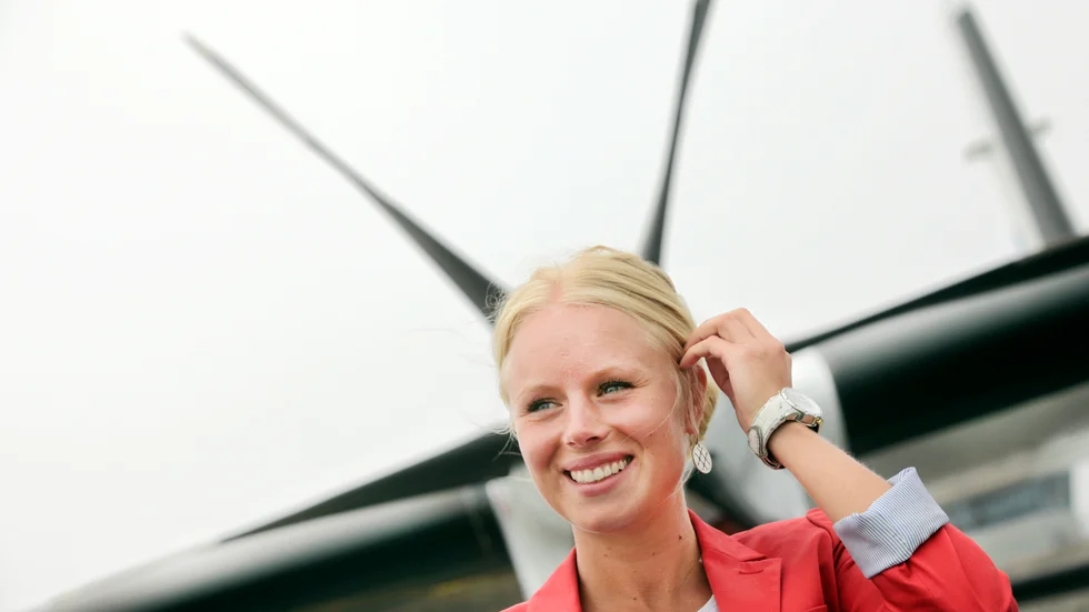 Emelie Ahlin är marknadschef på Air Leaf som börjar flyga på Gotland om några veckor. 