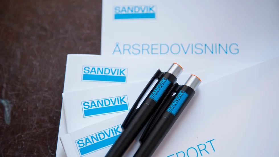 Sandvik föreslår att utdelningen justeras. Arkivbild.