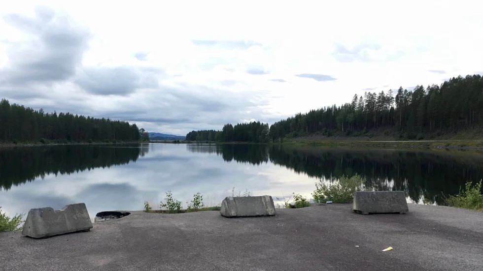 Den tidigare infarten vid Nölviken är nu gång- och cykelväg. Vägbygget beräknas bli helt klart nästa höst.