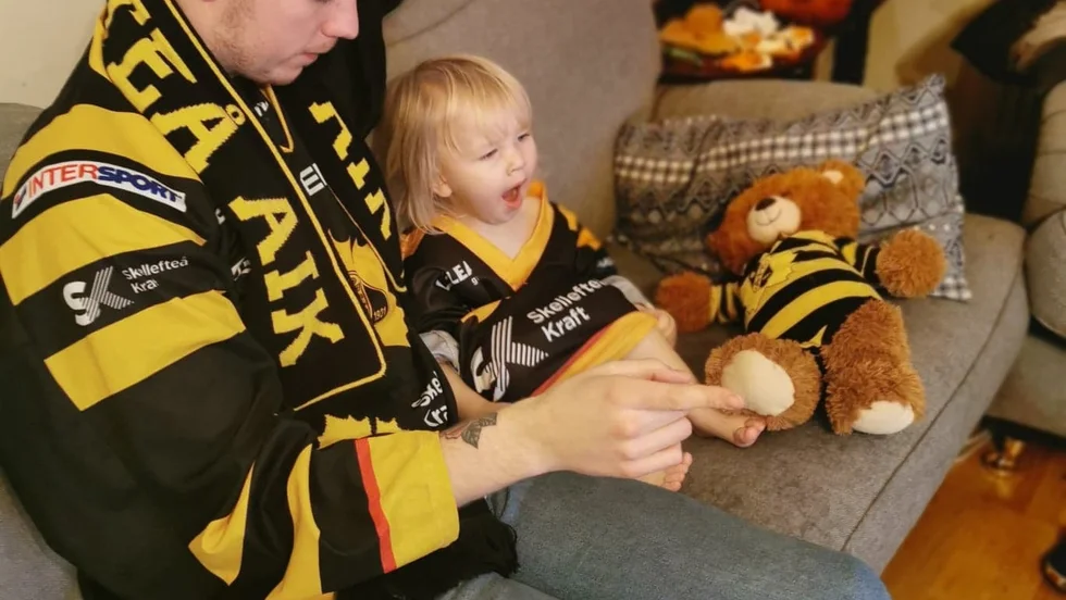 Isac Holmgren och dottern Ninja. 