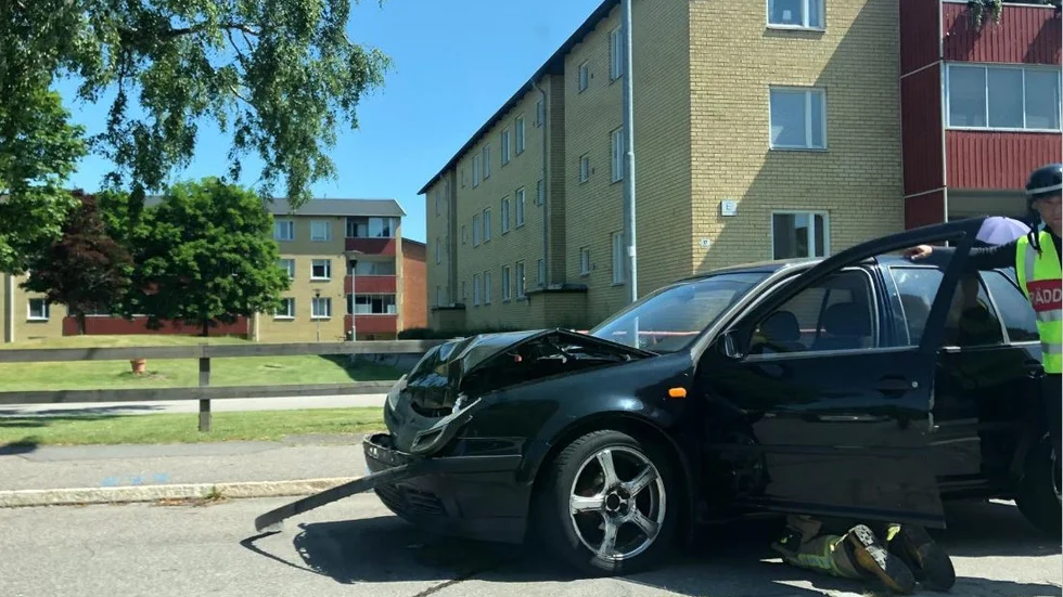 Två bilar var inblandade i en trafikolycka i Skänninge på onsdagseftermiddagen.