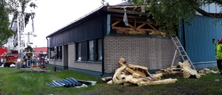 Industrigarage började brinna i Boden