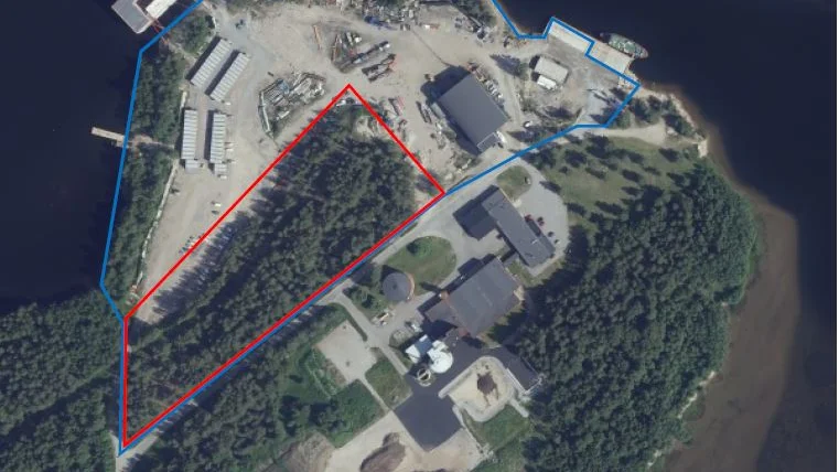 Marine Group vill ha bygglov för att exploatera ett skogsområde i anslutning till hamnen på Sandholmen. Området är tänkt som ett upplag.