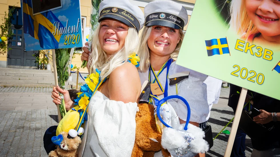Fanny Åkeblom och Wilma Ahnquist. "Det har varit så kul. Roligaste dagen i våra liv"
