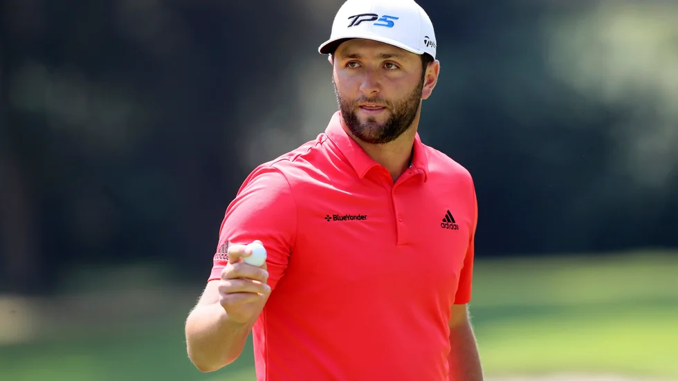 Jon Rahm och övriga spelare på PGA-touren hedrar George Floyd med en tyst minut. Arkivbild.