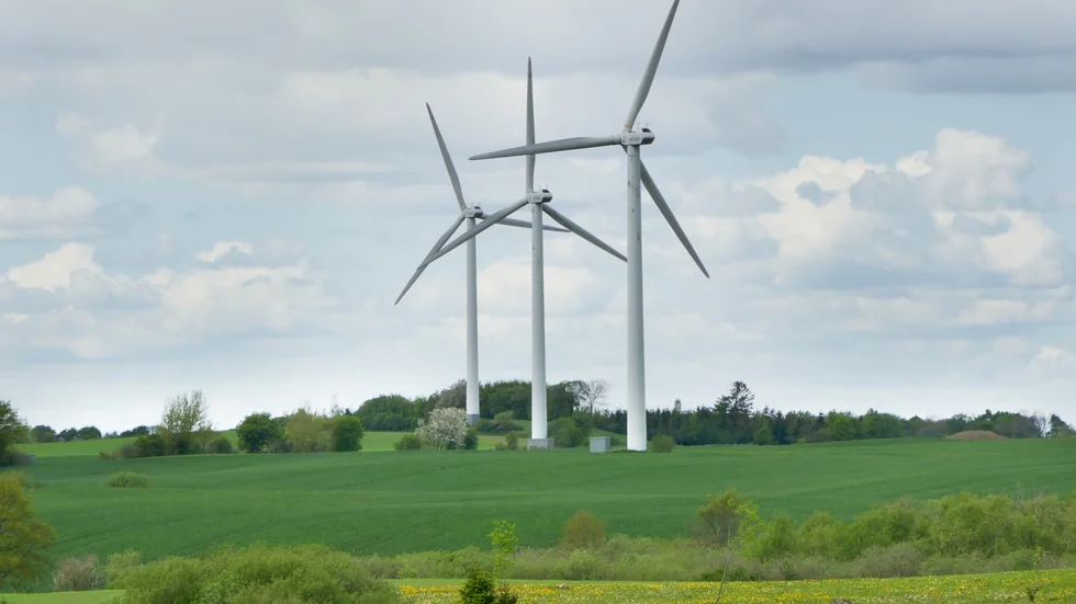 Vindkraftverk på Jylland i Danmark. Arkivbild.