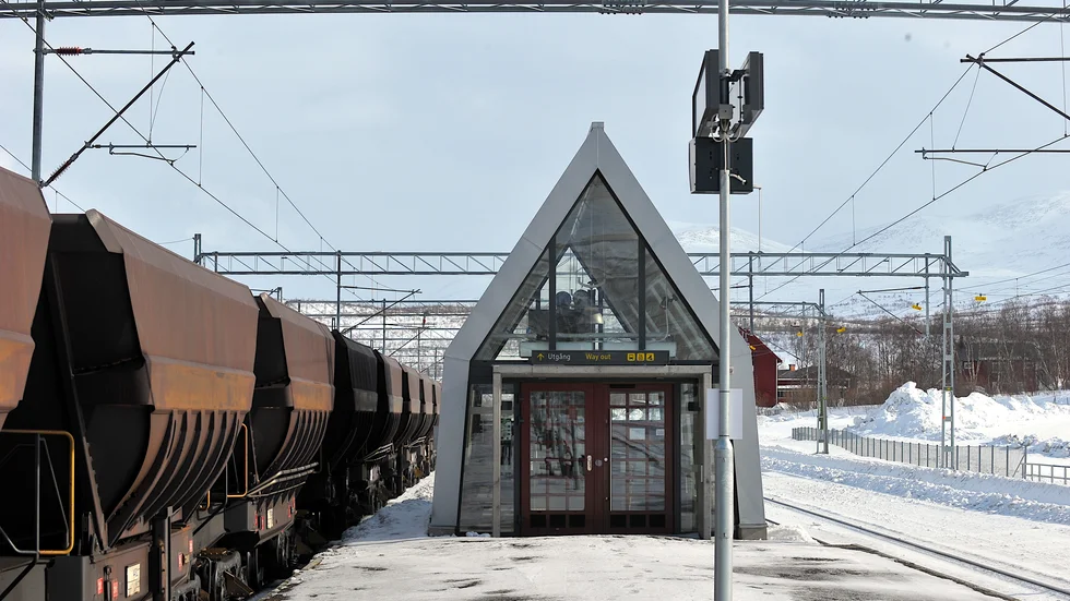 Mellan Abisko östra och Kiruna är det stopp för tågen.