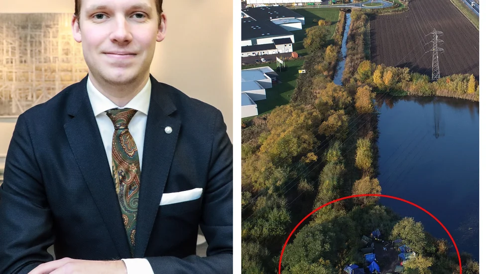 Chris Dahlqvist (SD) reagerar mot illegala bosättningar, som den som fanns längs E4 tidigare.
