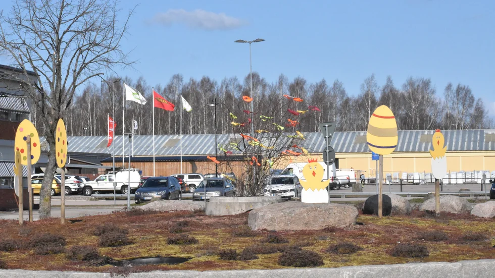 Påskpyntat var det här.
