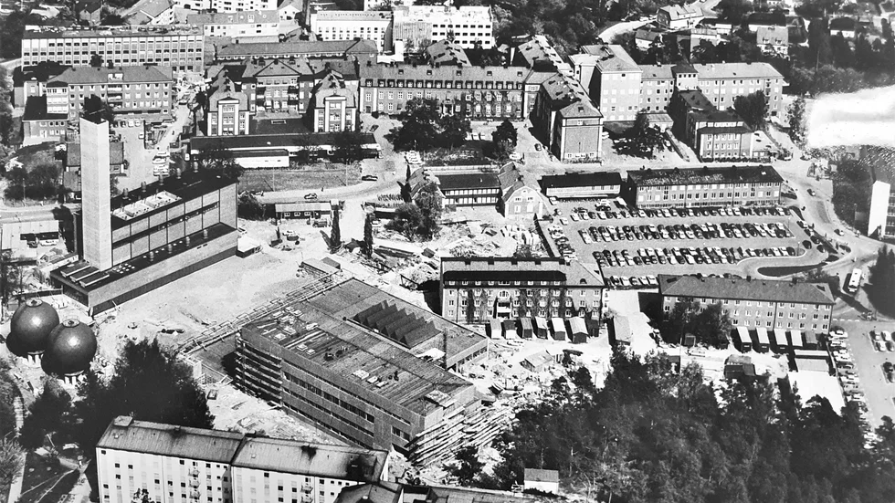 29 maj 1969 och Regionsjukhuset, som Universitetssjukhuset tidigare hette, byggs för fullt i Linköping.