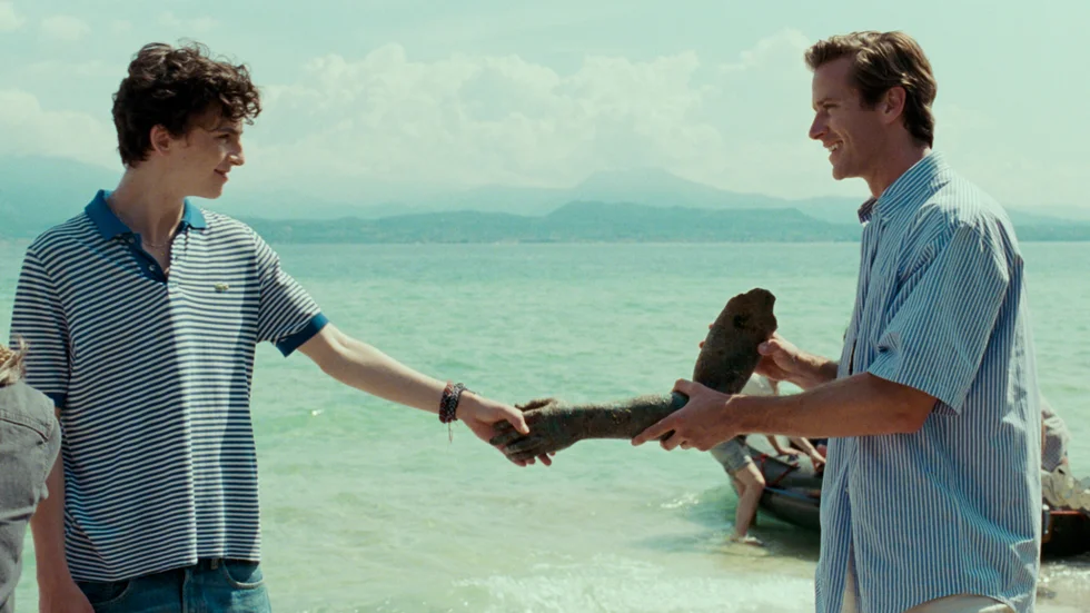 Timothée Chalamet och Armie Hammer i hyllade "Call me by your name". Pressbild.