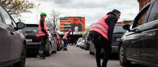 Full parkering på filmvisning i coronastyle