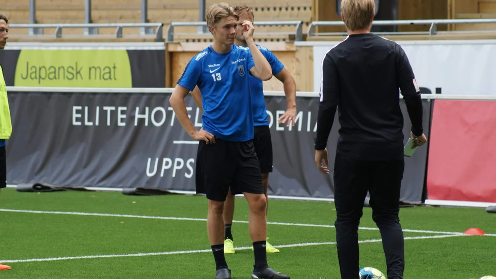Gustav Berggren tränade med Sirius under sommaren.