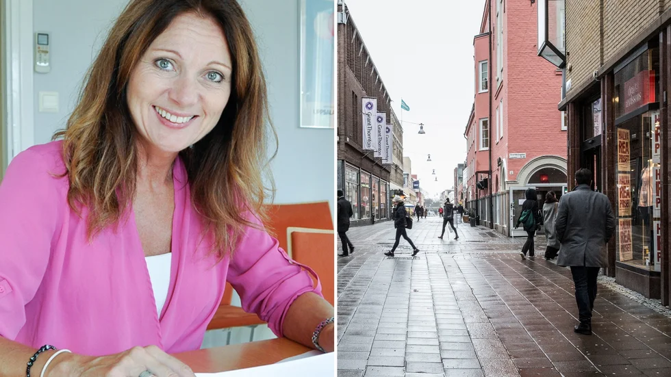 Lisa Thörn, från Uppsala Citysamverkan, berättar att många butiker har fått anpassa sig till att färre kunder besöker centrala Uppsala. "Det pågår ett febrilt arbete innanför dörrarna", säger hon.