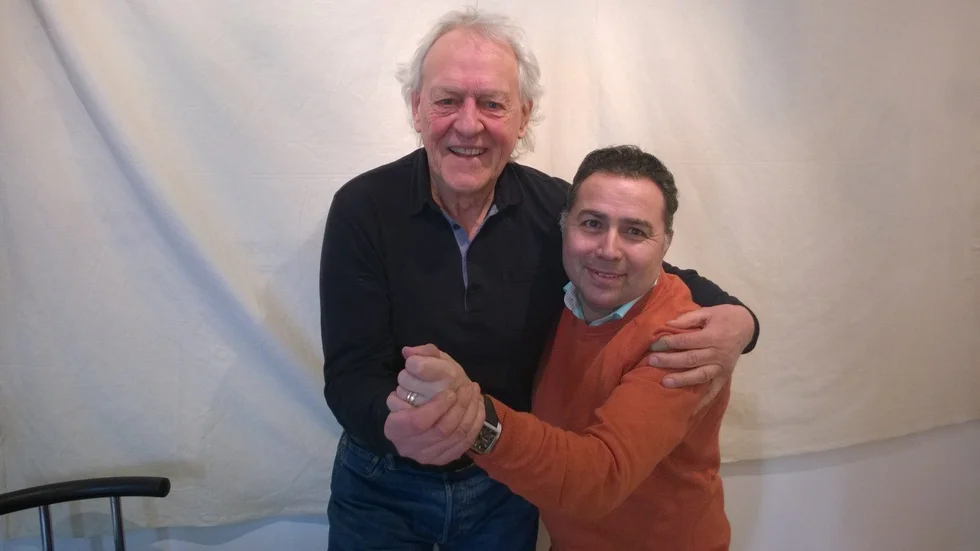 Luis Palma Aguirre med filmregissören Kay Pollak. 