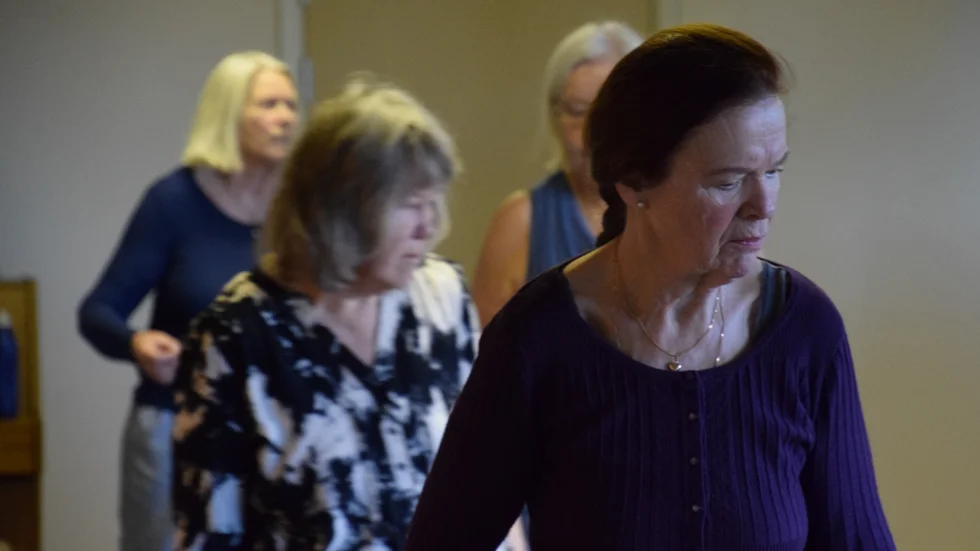 Varje vecka samlas de i Kindagårds lokaler för att dansa linedance.